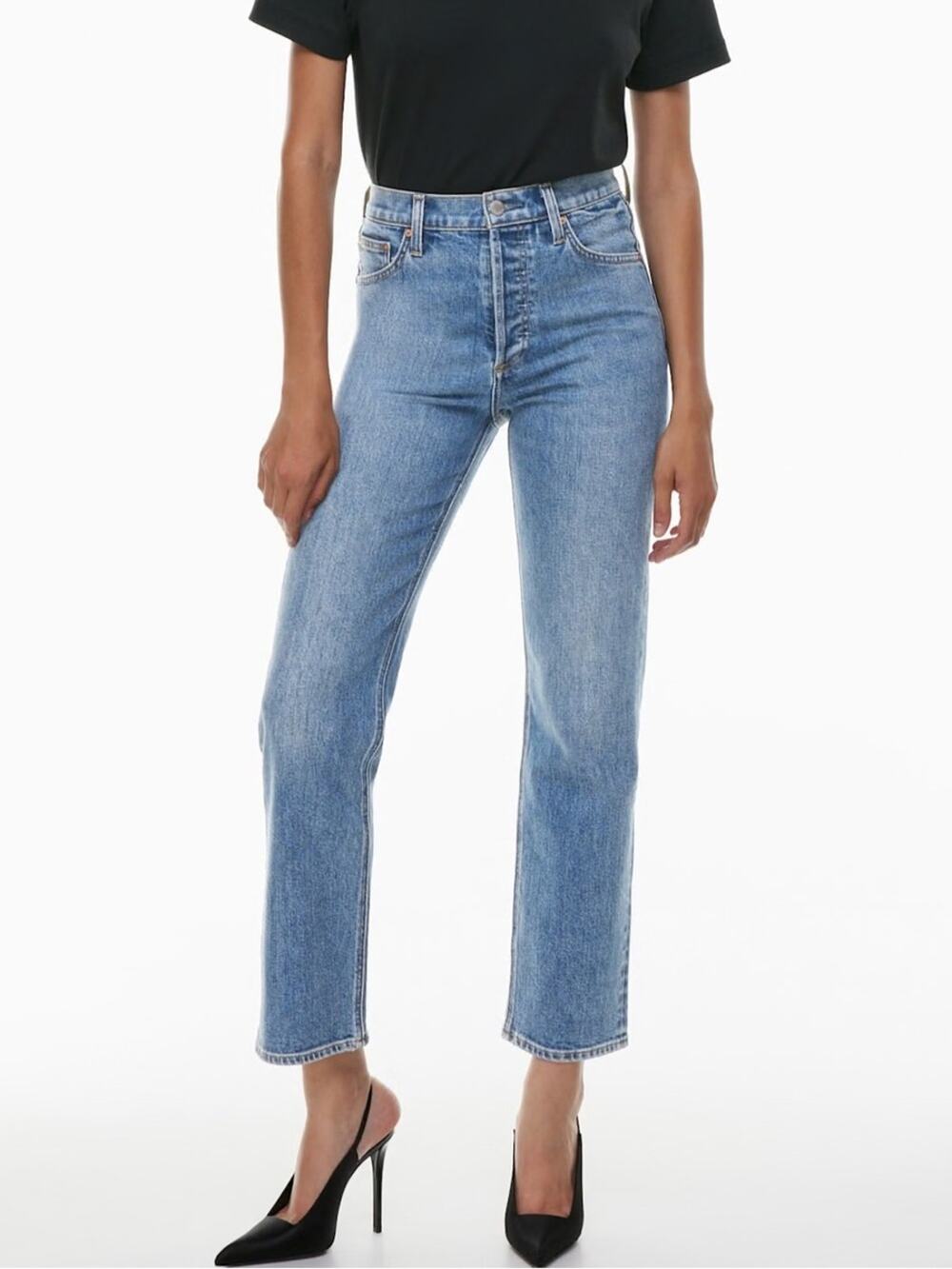 Denim Forum Aritzia Arlo High Rise Straight Jeans